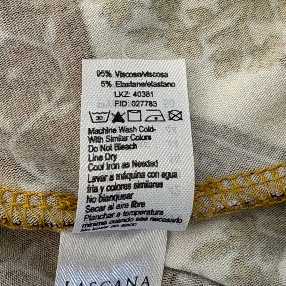 Loscana Mustard Yellow Floral Border Print Maxi Dress Short Sleeve S Cottagecore - Picture 8 of 9